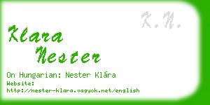 klara nester business card